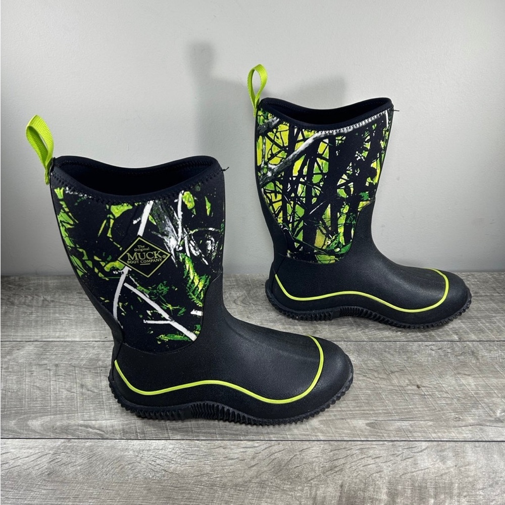 Original Muck Camouflage Rubber Rain Winter Snow Waterproof Kid’s Boots Size 6
